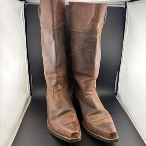 Ariat Chandler Womens 8 B Western Boot Brown Leather Mid Calf Side Zipper Cowboy